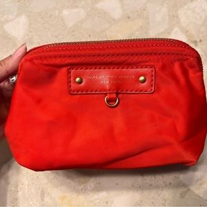 Marc by Marc Jacobs Preppy Nylon Cosmetic Pouch Red Orange